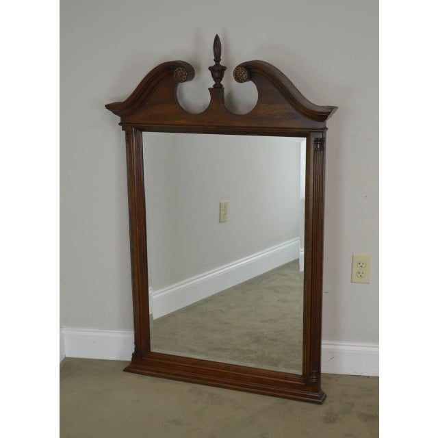 Traditional Jamestown Sterling Solid Cherry Arch Top Beveled Wall Mirror For Sale - Image 3 of 13