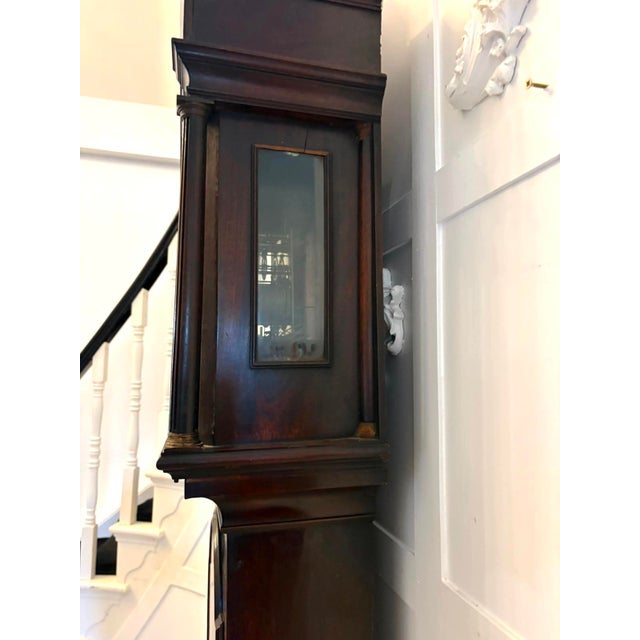 Antique George II Mahogany 8 Day Strike Silent Longcase Clock by Henry Weedon, London, 1770 For Sale - Image 10 of 17