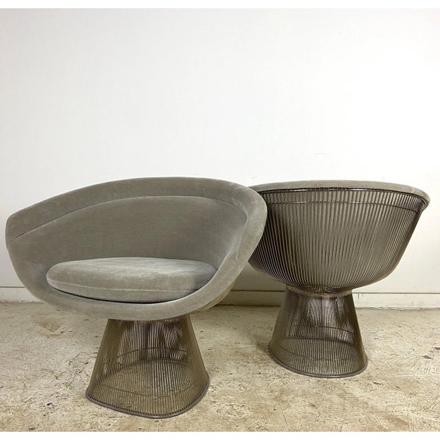 Knoll Platner Mohair Lounge Chairs - Set of 2 For Sale - Image 4 of 10