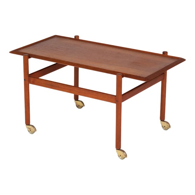 Danish Serving Cart in Teak, 1960s For Sale