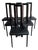 Black Regia Dining Chairs from Ycami, 1980s, Set of 6 For Sale
