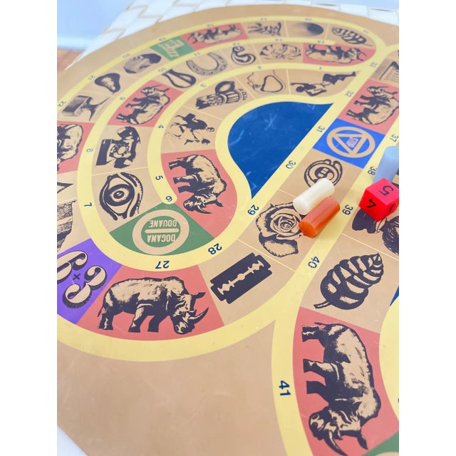 Vintage Italian Table Game for Alitalia Airlines With Leather Board and Lucite Dice and Posts 1970s For Sale In New York - Image 6 of 9