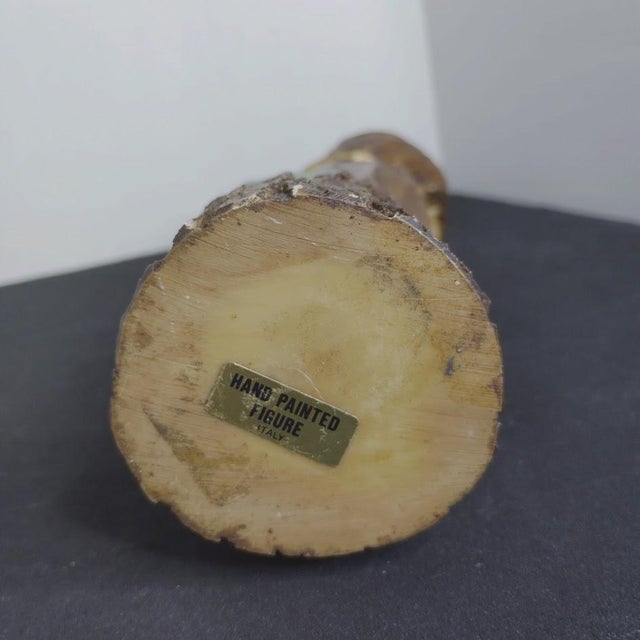 Figurative Vintage Holy Family Carved Statue Figure Attributed to Anri Italy Hand-Painted Christmas Religious For Sale - Image 3 of 7