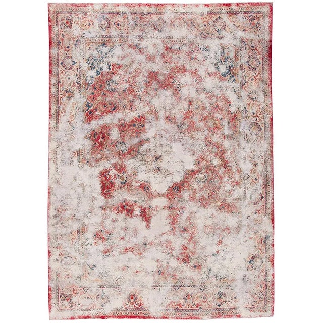 Vintage Distressed Overdyed Wool Rug For Sale In New York - Image 6 of 6