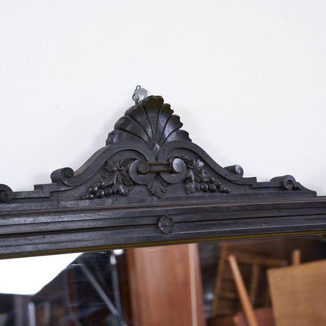 Antique Mirror with Decorations For Sale - Image 3 of 11