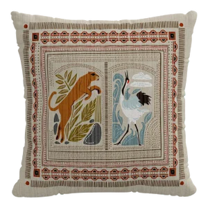 22" Pillow with Feather Insert in Fauna Taupe