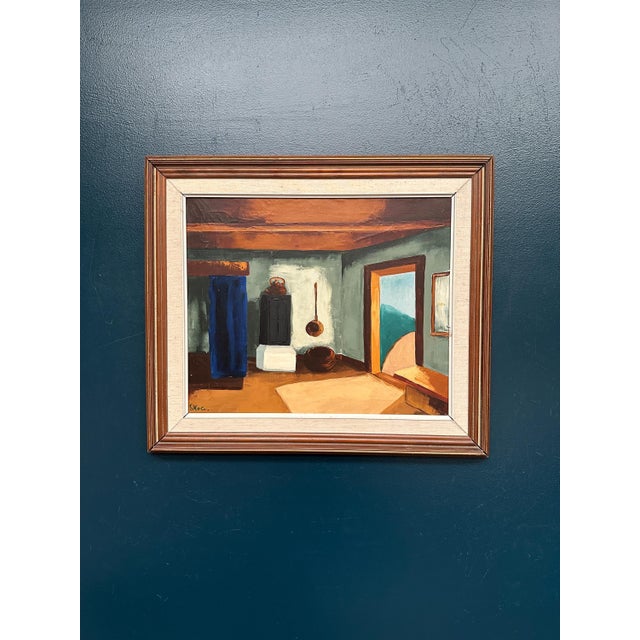 G. Skog, Interior, 1960s, Oil Painting on Canvas, Framed For Sale - Image 16 of 16