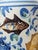 18th Century Sicilian Caltagirone Tin-Glazed Albarello with Fish Decoration For Sale - Image 3 of 13