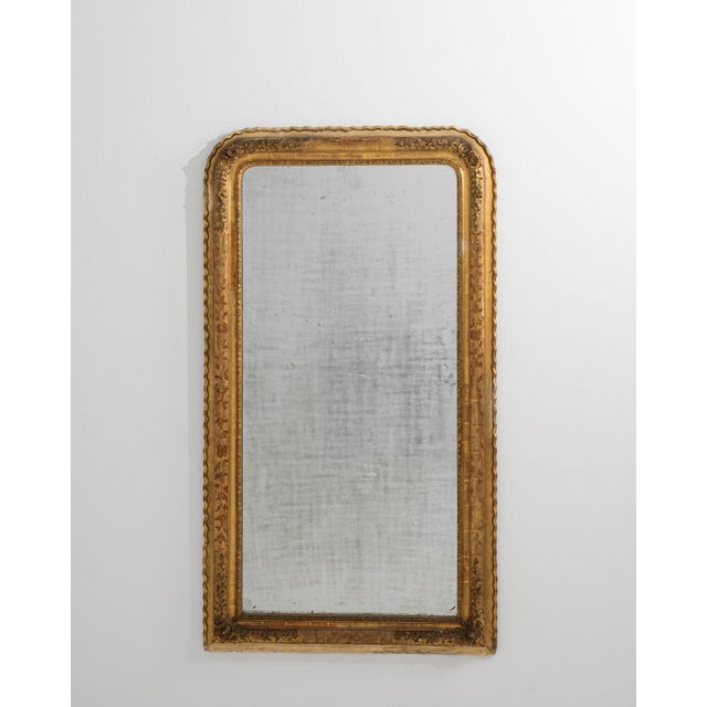 19th Century France Louis XV Gold Wood Mirror For Sale In Greensboro - Image 6 of 8