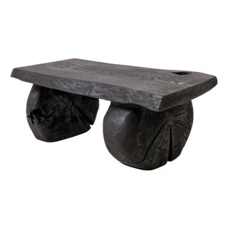 Sculptural Hardwood Stool by Logniture For Sale