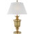 Chapman & Myers by Visual Comfort Signature Classical Urn Form Medium Table Lamp in Antique-Burnished Brass with Silk Pleat Shade For Sale