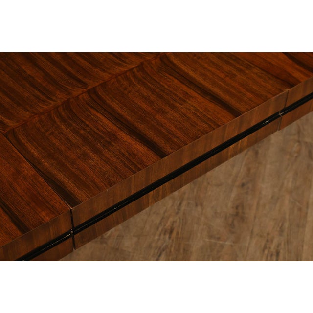 Metal Mid Century Modern Expandable Rosewood and Chrome Dining Table For Sale - Image 7 of 18