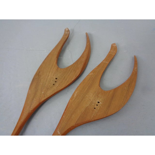 Large Danish Herons in Teak, 1960s, Set of 2 For Sale - Image 9 of 13