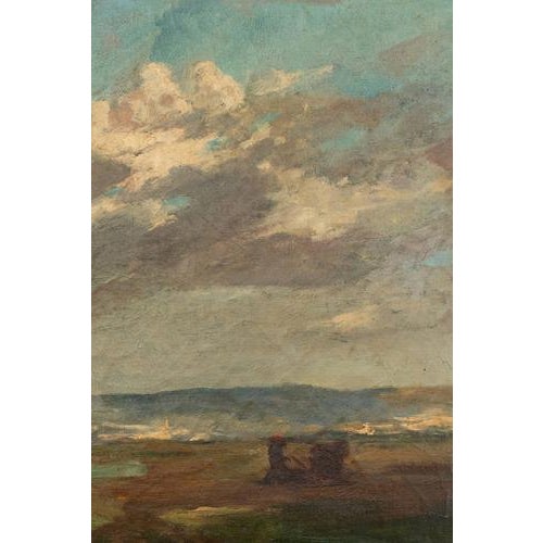 French School, Rural Landscape, 1800s, Oil Painting on Canvas, Framed For Sale - Image 4 of 9