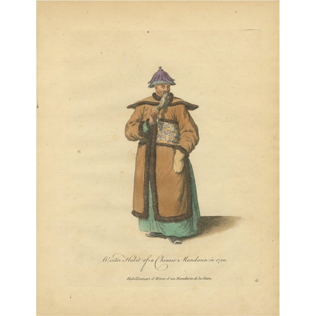 Jefferys, Chinese Mandarin in Winter Court Dress, 1749, Print For Sale