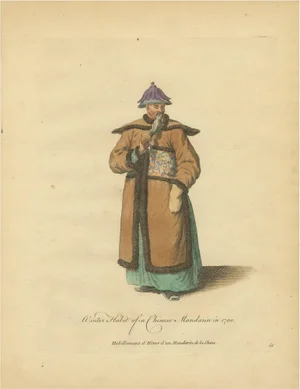 Jefferys, Chinese Mandarin in Winter Court Dress, 1749, Print