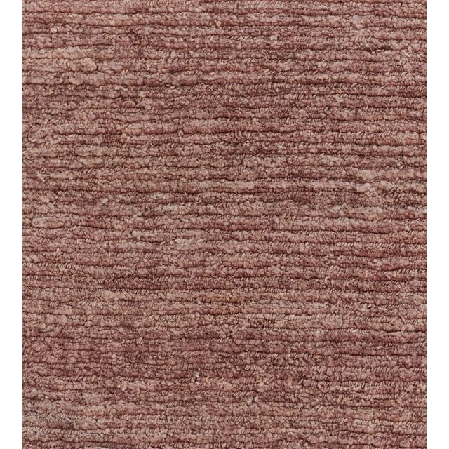 2010s Handwoven Mauve Abrash Hemp Rug For Sale - Image 5 of 8