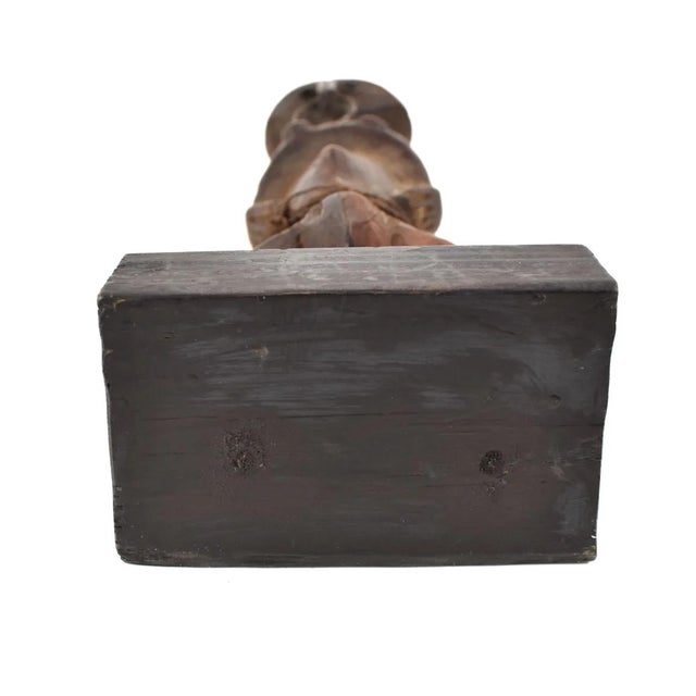 Wood Early 20th Century Songola Figure on Custom Base For Sale - Image 7 of 7