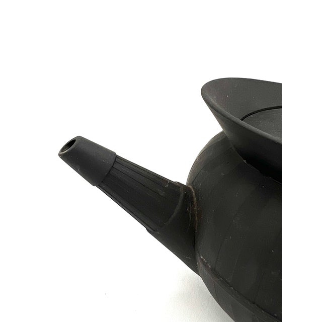 18th Century Stunning Antique Wedgwood Black Basalt Teapot, C. 1790-1830 With Widow Finial For Sale - Image 5 of 12