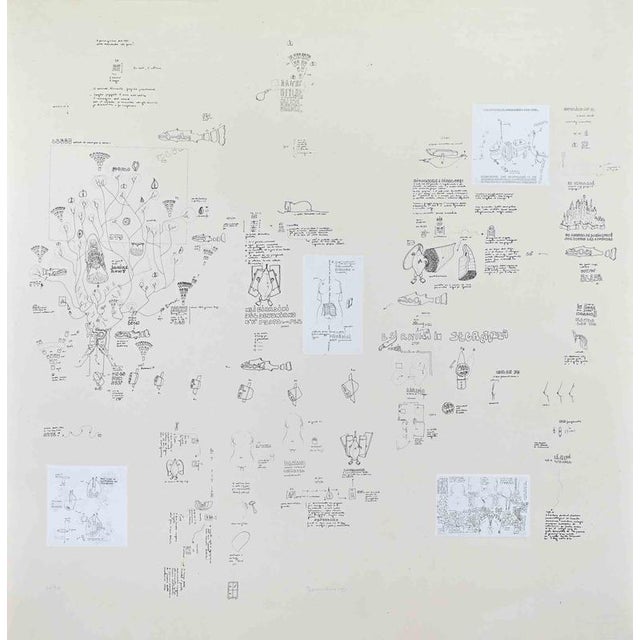 Gianfranco Baruchello, Designs, 1971, Lithograph For Sale - Image 3 of 3