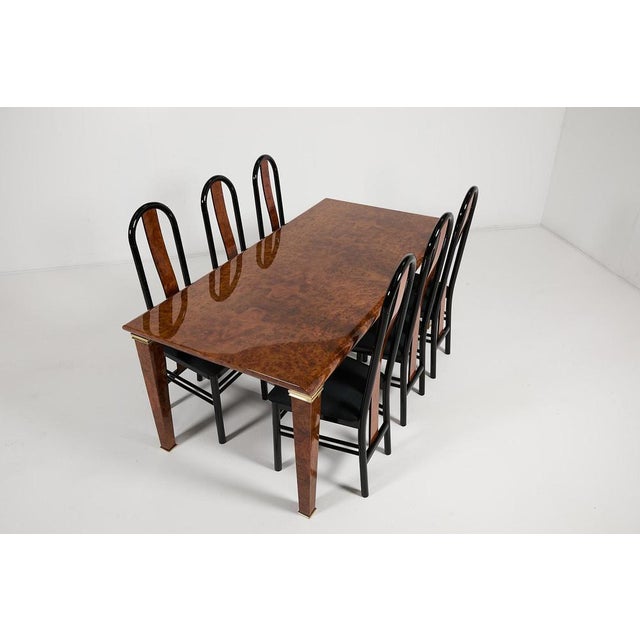 talian Burl Wood Dining Table from GDM, 1980s For Sale - Image 11 of 14