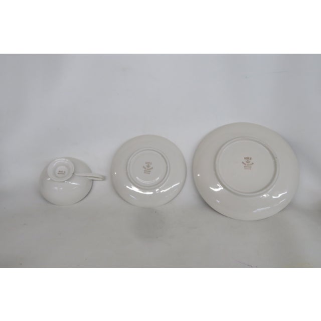 Cream 1950s HMS Royal Hanover Germany Bavaria Cup Saucer Dessert Plate 3pc For Sale - Image 8 of 18