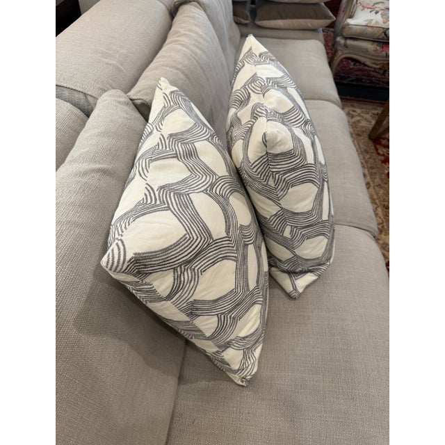 2020s Thom Filicia Home for Eastern Accents Veer Throw Pillows, Pair For Sale - Image 5 of 12