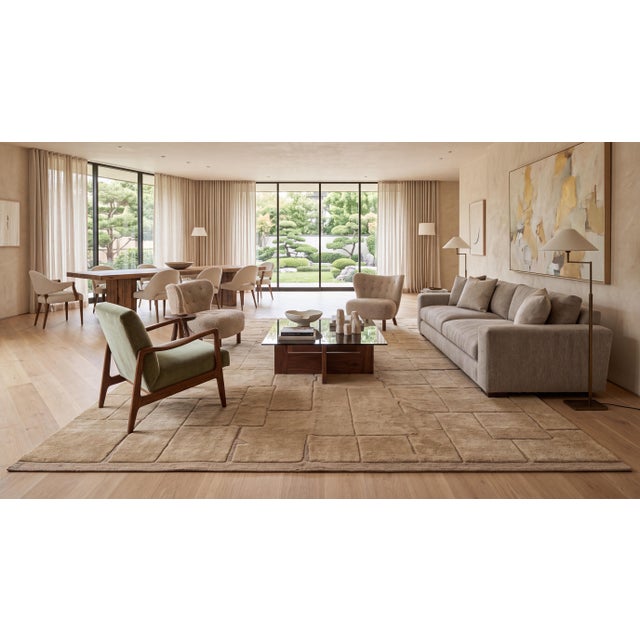 Elevate your space with this Modern Moroccan Style Wool Area Rug, offering a refined, contemporary spin on classic North...