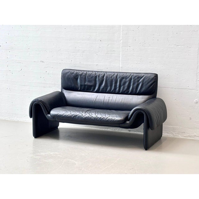 Black Leather DS-2011 Sofa from de Sede, 1980s For Sale - Image 15 of 17