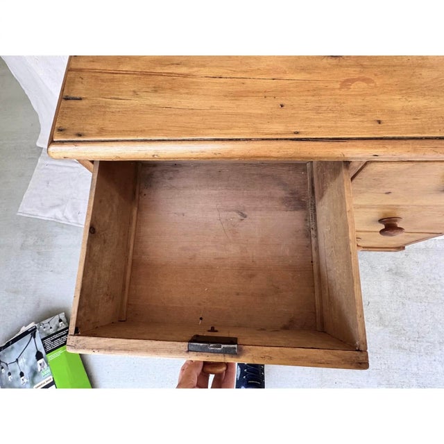 19th Century English Pine Chest For Sale - Image 9 of 11