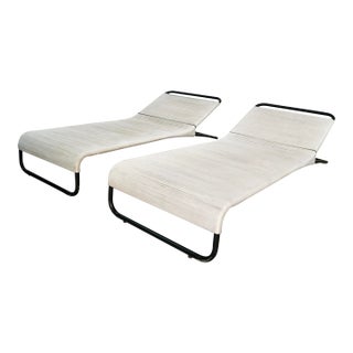 Vintage Mid-Century Modern Van Keppel & Green Outdoor Chaise Lounge Chairs - A Pair For Sale