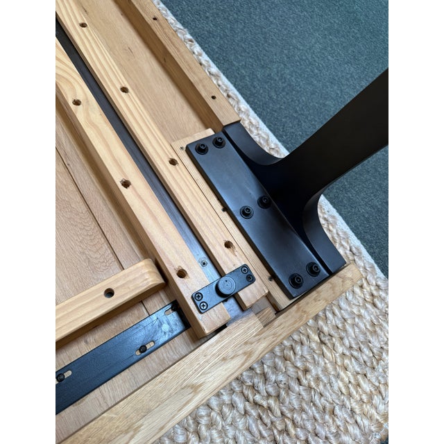 Crate & Barrel Lakin Extension Dining Table, White Oak For Sale - Image 12 of 12