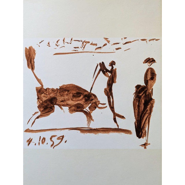 Pablo Picasso, Corrida / Matador on Horse from First Edition of Toros y Toreros, 1962, Offset Double-Sided Lithograph For Sale
