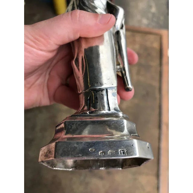 Antique loth silver ecclesiastical figure of sankt peter, holding a book and keys standing 6.75" High, hallmarked with a...