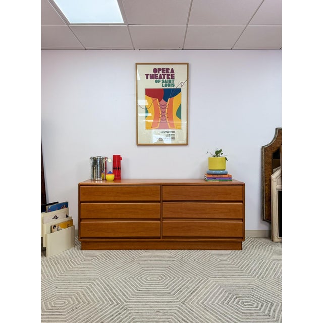 1970s 1970s Mid Century Modern Teak Dresser by Mobican, Danish Teak, Made in Denmark Console For Sale - Image 5 of 15