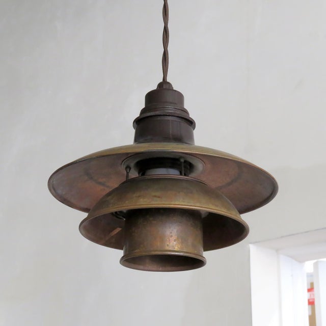 1930s Pair of Poul Henningsen, Ph 2/2 Copper Pendant Lights, 1930 For Sale - Image 5 of 10