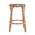 Ballito 24.5 in. Seat Height Oval Rattan Counter Stool with Footrest, French Orange, Brown, Gray & White For Sale In Chicago - Image 6 of 8