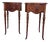 Vintage French-Style Floral Marquetry Nightstands With Turned Legs — A Pair For Sale