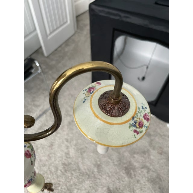 Early 20th Century Floral Porcelain Chandelier For Sale - Image 10 of 12