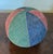 Red Antique 19th Century American Folk Art Victorian Child's Toy Oil Cloth Harlequin Ball For Sale - Image 8 of 15