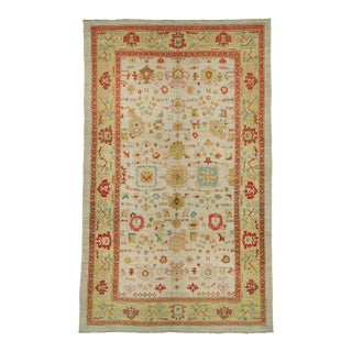 Oversize Vintage 20th Century Turkish Oushak - 14'5" x 24'1" For Sale
