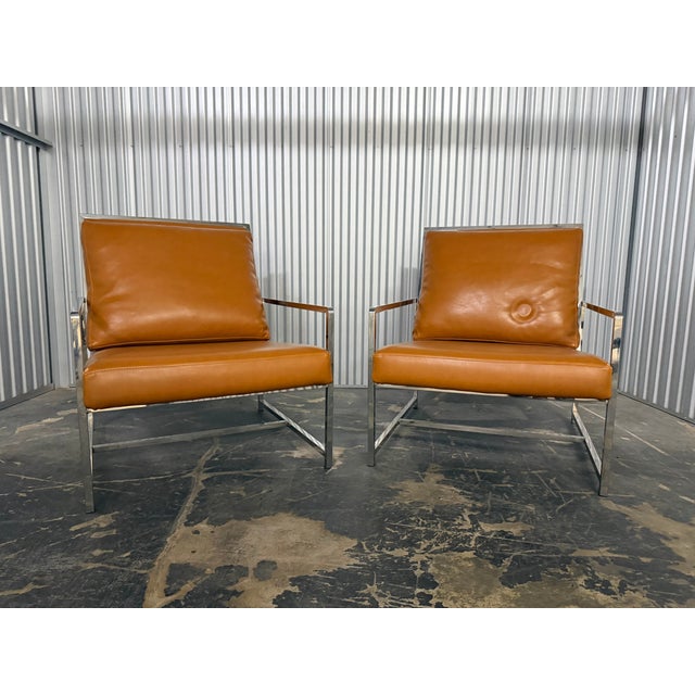1980s Sleek Modern Lounge Chairs For Sale - Image 10 of 11