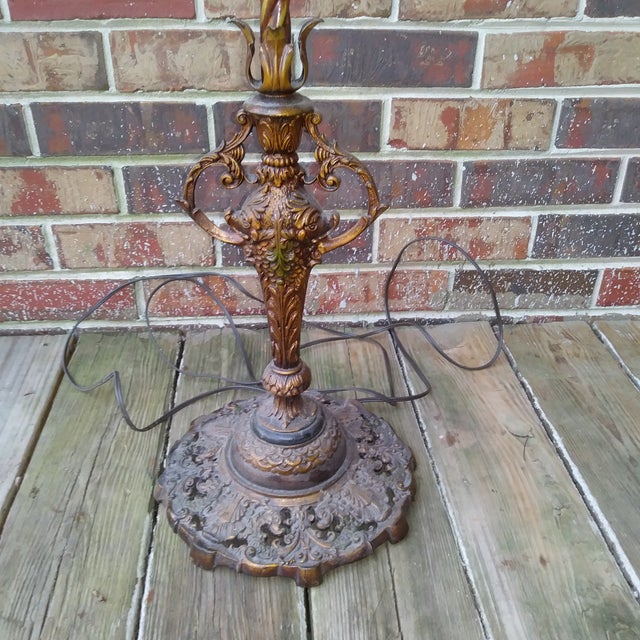 1980s Mid Century Modern Gothic Iron Bridge Arm and Urn Floor Lamp For Sale - Image 10 of 18