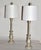 Mid Century Modern Silver Florentine Italian Painted Candlestick Lamps With Linen Shades - a Pair For Sale - Image 15 of 15