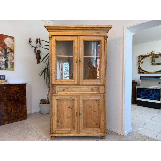 Solid Wood Corner Cabinet/Display Cabinet, Dimensions: Height x Sides x Front 196 x 110 x 90 cm. For sale is a beautiful,...
