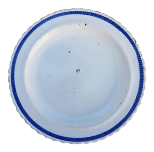 18th Century French Plate, Faience, Glazed Earthenware