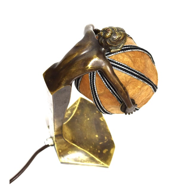 Art Nouveau Bronze Table Lamps from Rudolf Marschall, 1890s, Set of 2 For Sale - Image 6 of 12