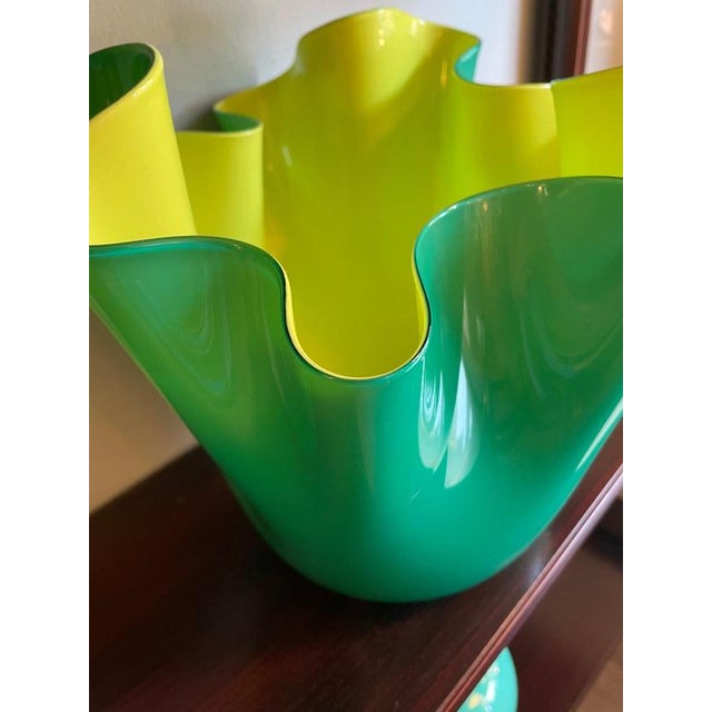 Fazzoletto Model Vase by Venini, 1970s For Sale - Image 9 of 12