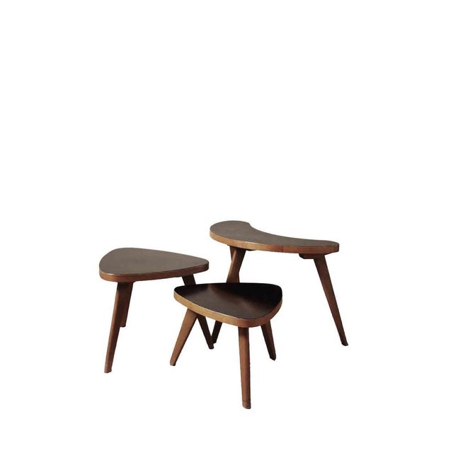 Vintage Sculptural Side Tables by Jean Royère, 1950s, Set of 3 For Sale - Image 12 of 12