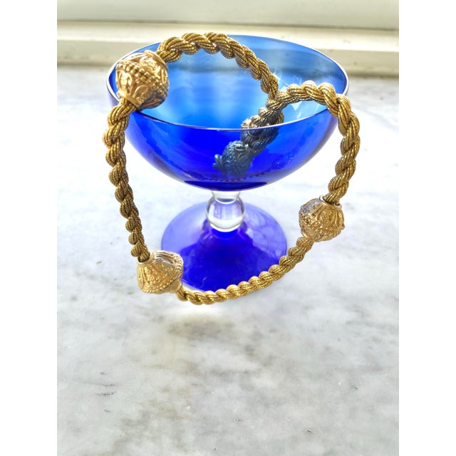 1980s 15" Vintage 1980s Gold Tone Rope and Bead Necklace For Sale - Image 5 of 5